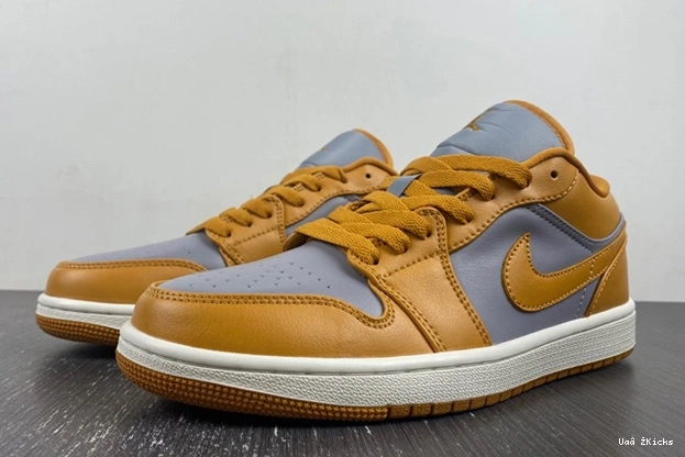 Jordan 90 DC0774- Air EyeCatching 1 Low (Women's) Cement Chutney  9217 Grey 1029